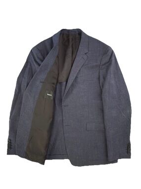 Theory Gansevoort Men's Tailored Jacket 44R Blue Wool Linen Blazer Sport Coat